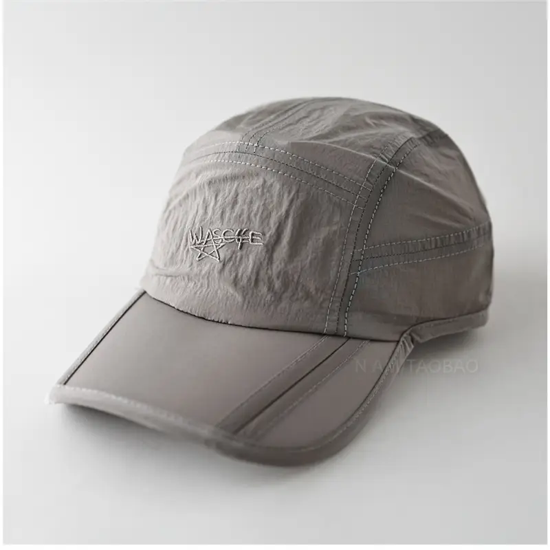 Women Grey Baseball Cap with Embroidered Logo - Image 3