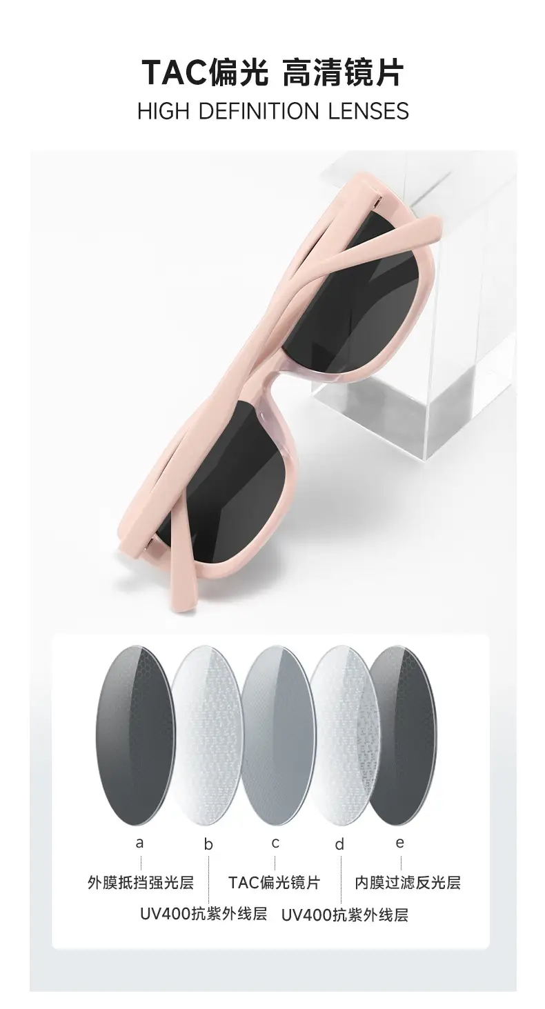 Women Acetate Sunglasses Pink Black Prescription — feature 10