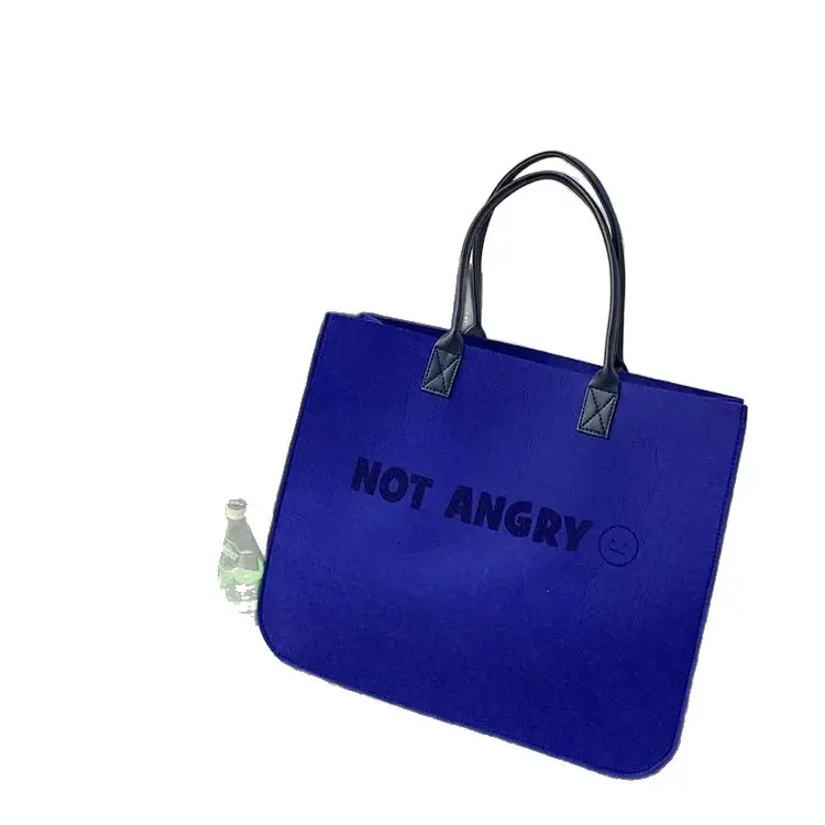 Blue Ins Felt Large Business Bag for Women