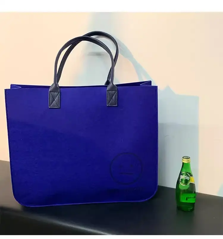 Blue Ins Felt Large Business Bag for Women — feature 14