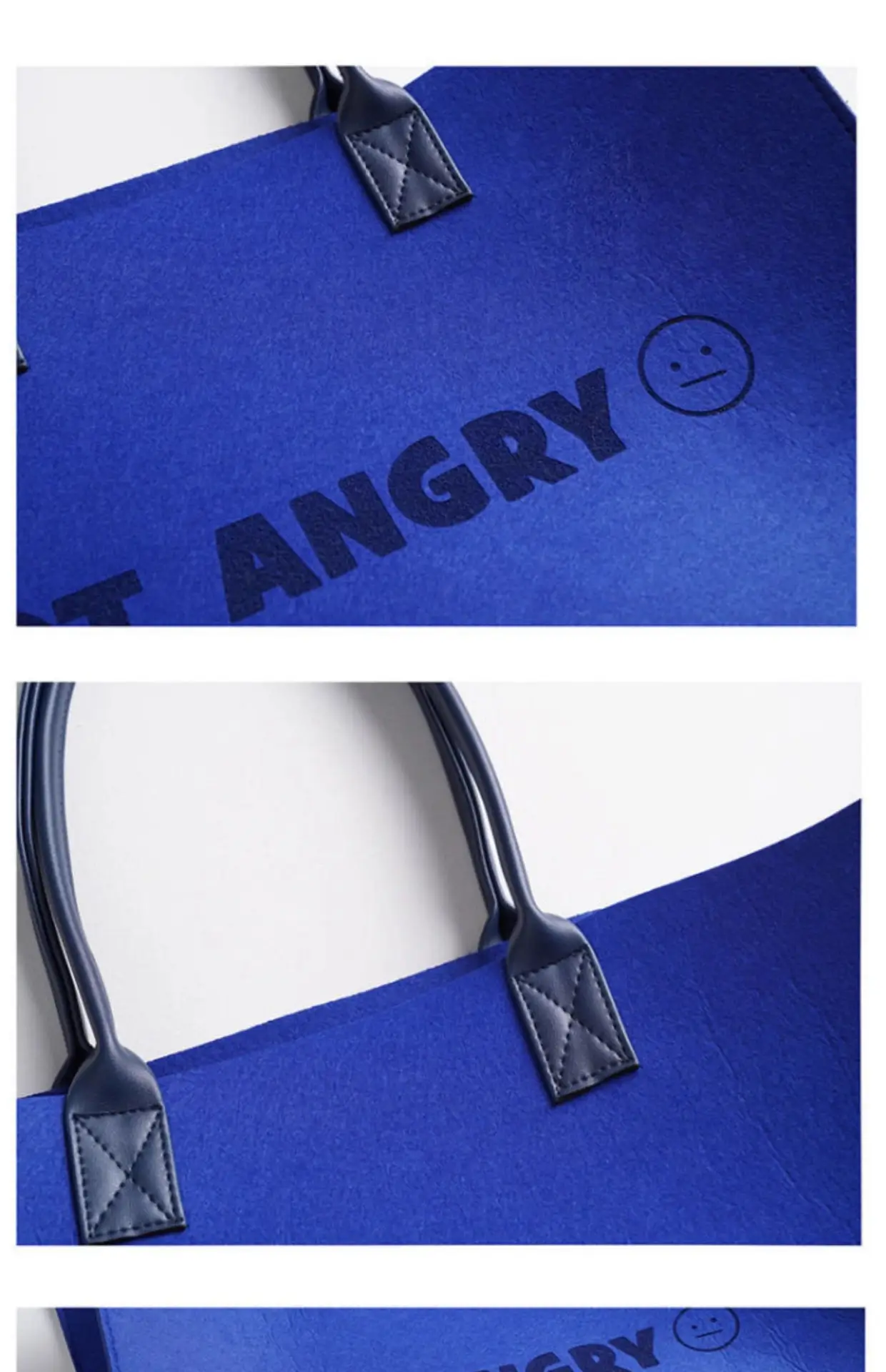 Blue Ins Felt Large Business Bag for Women — feature 6