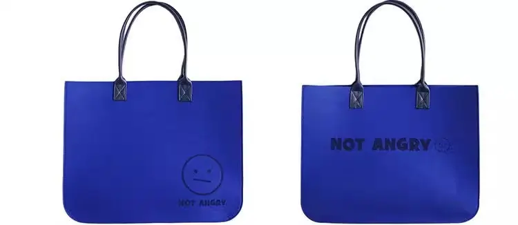 Blue Ins Felt Large Business Bag for Women — feature 9