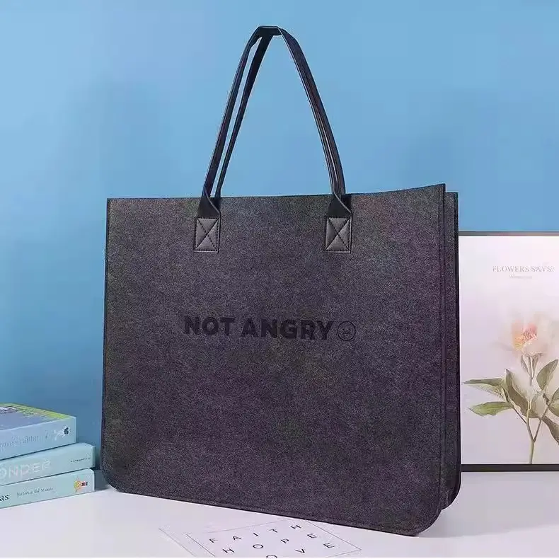 Blue Ins Felt Large Business Bag for Women