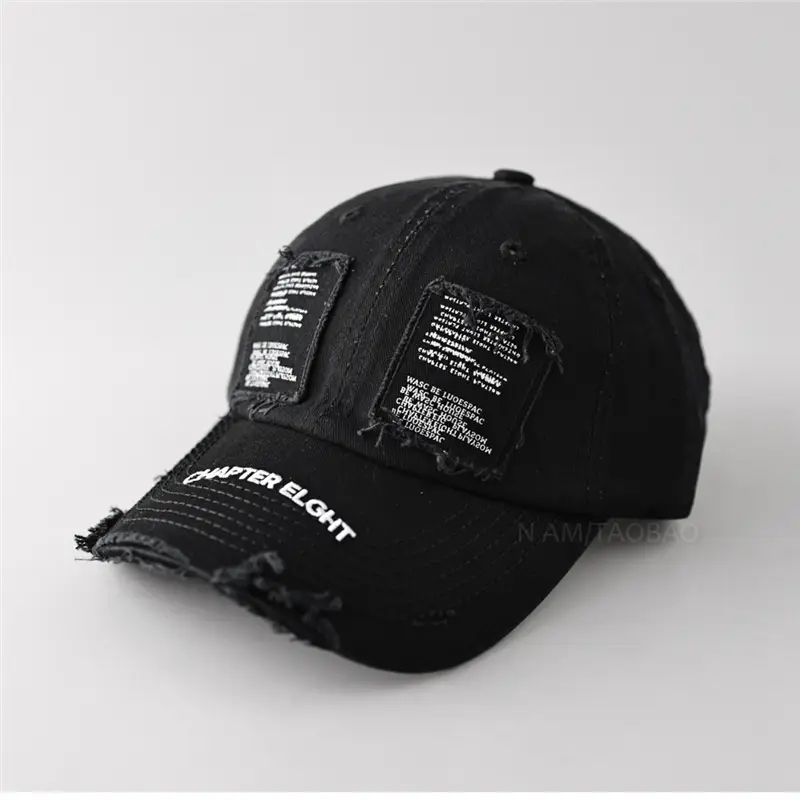 Black Vintage Distressed Cap Chapter Eight Unisex Sunshade - Image 4