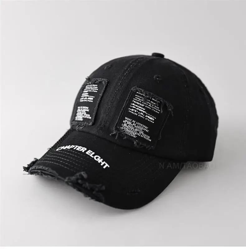 Black Vintage Distressed Cap Chapter Eight Unisex Sunshade — feature 1