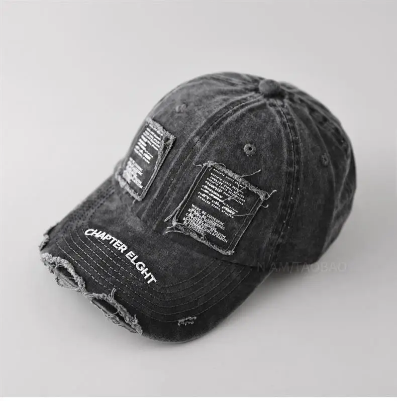 Black Vintage Distressed Cap Chapter Eight Unisex Sunshade — feature 2