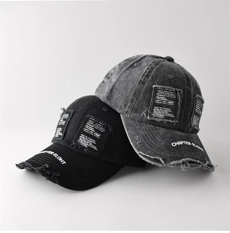 Black Vintage Distressed Cap Chapter Eight Unisex Sunshade — feature 5