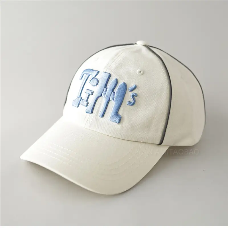 Men Women Contrast Letter Reflective Baseball Cap Black