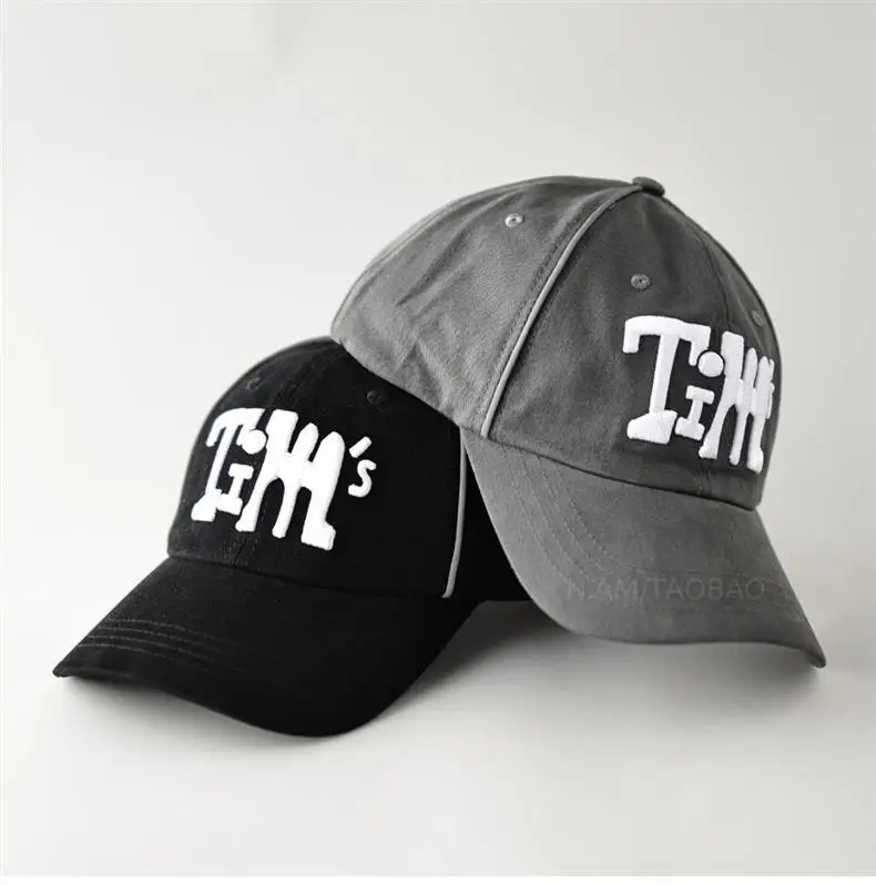 Men Women Contrast Letter Reflective Baseball Cap Black — feature 11