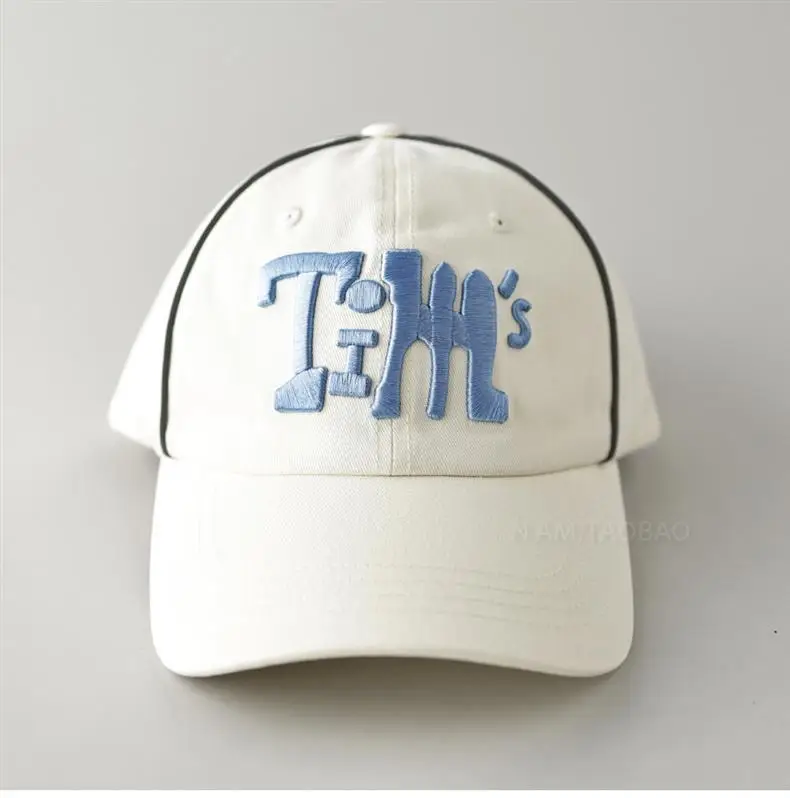 Men Women Contrast Letter Reflective Baseball Cap Black — feature 2