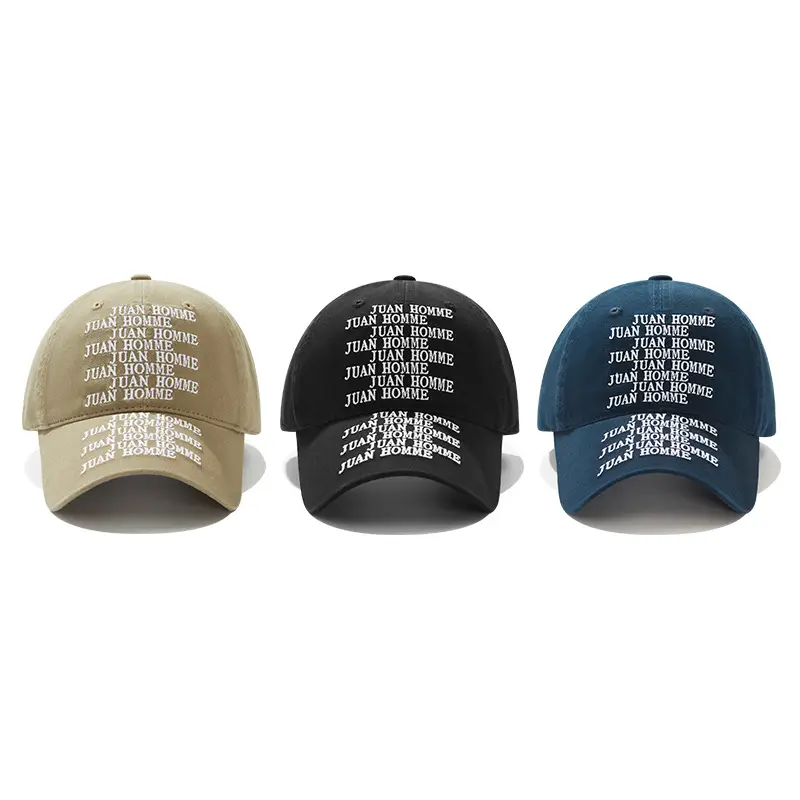 Juan Home Me Blue Baseball Cap with Multi-Letter Embroidery