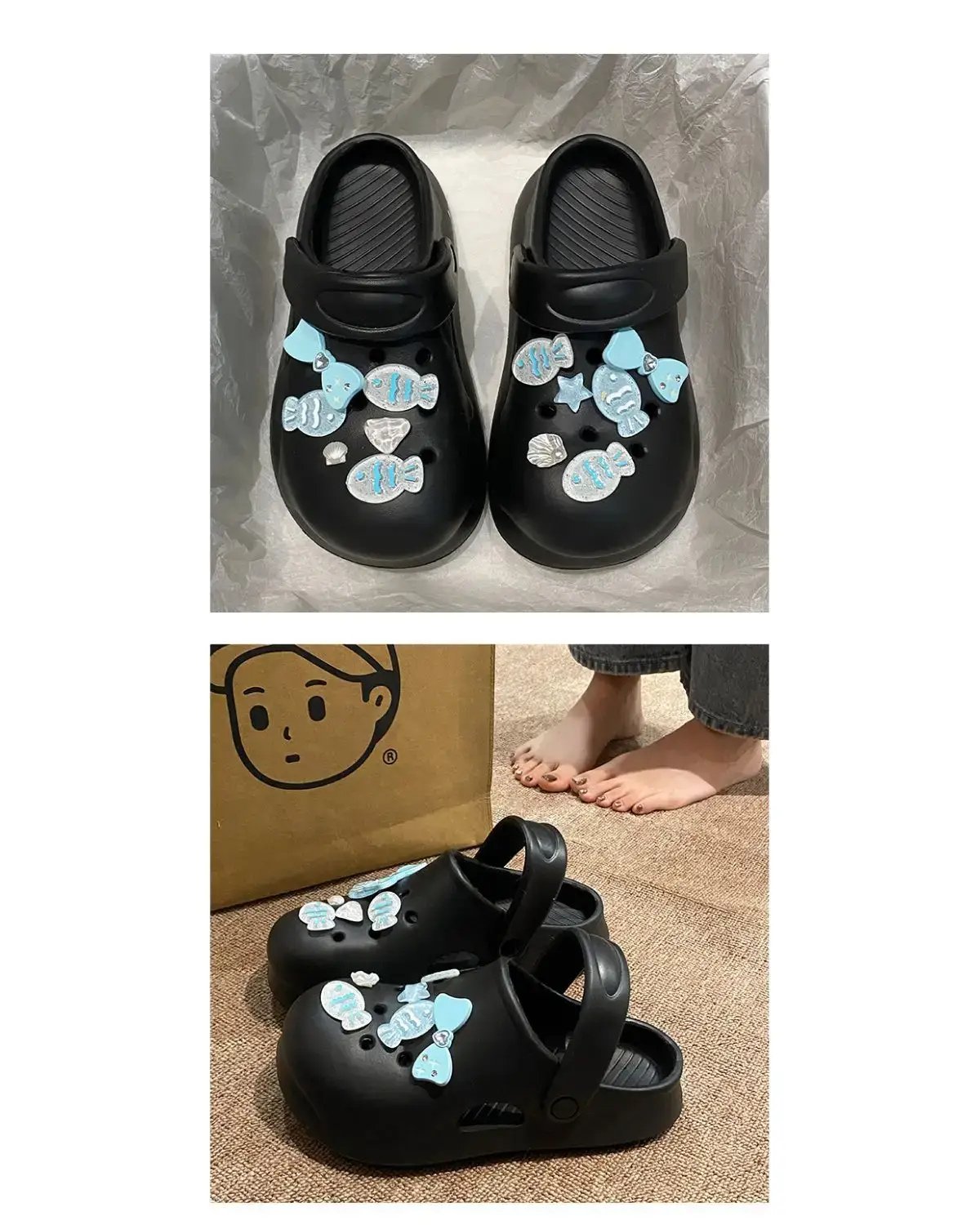 White Japanese Style Croc Shoes for Women — feature 20