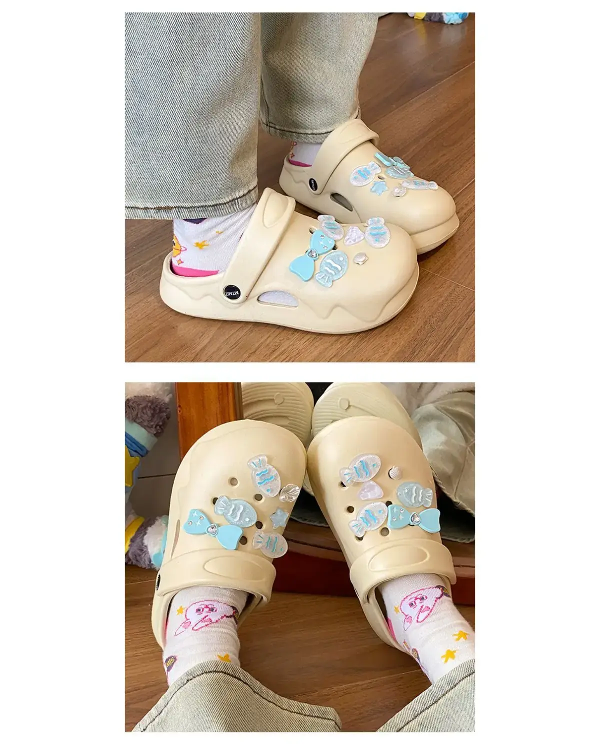 White Japanese Style Croc Shoes for Women — feature 22
