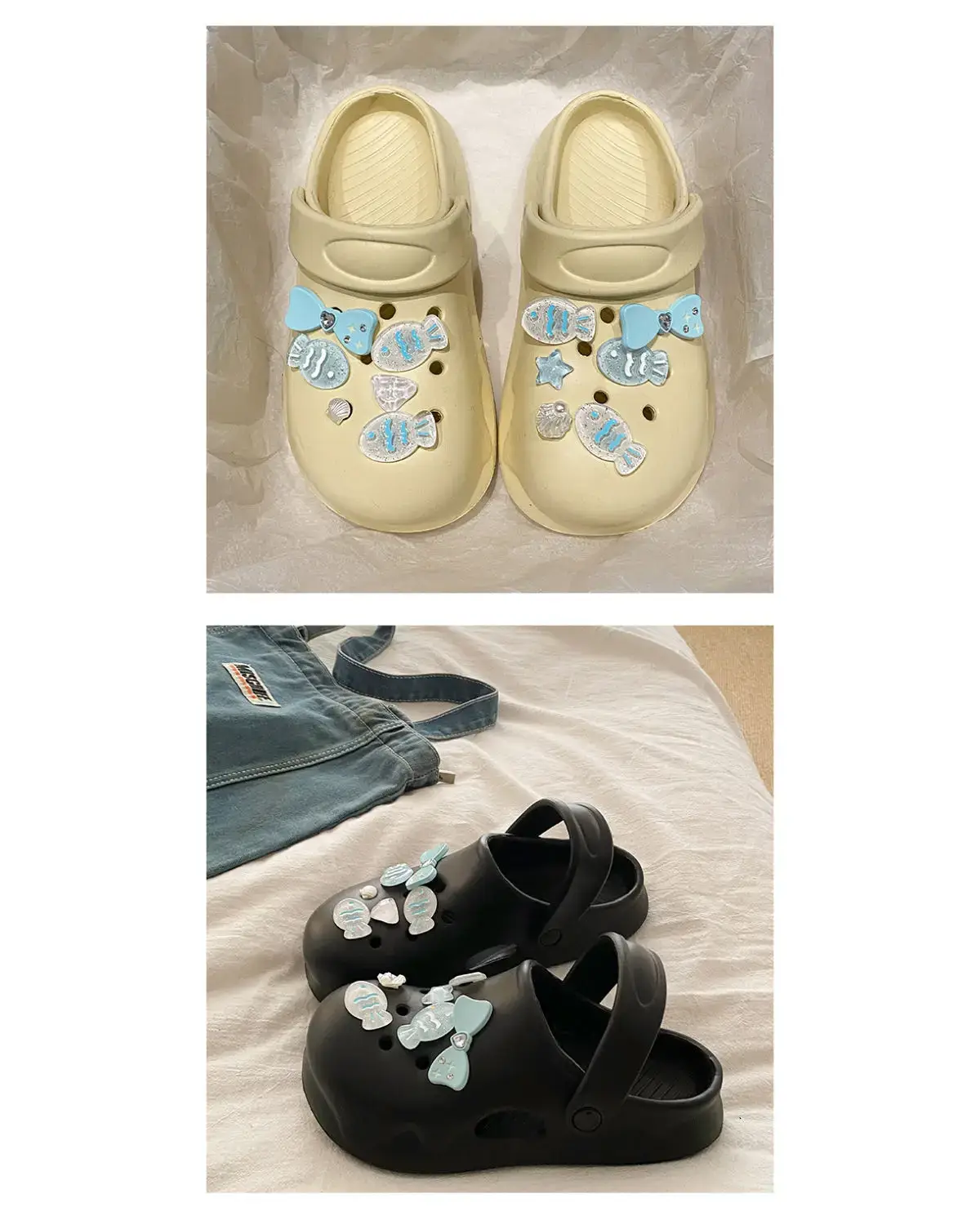 White Japanese Style Croc Shoes for Women — feature 24