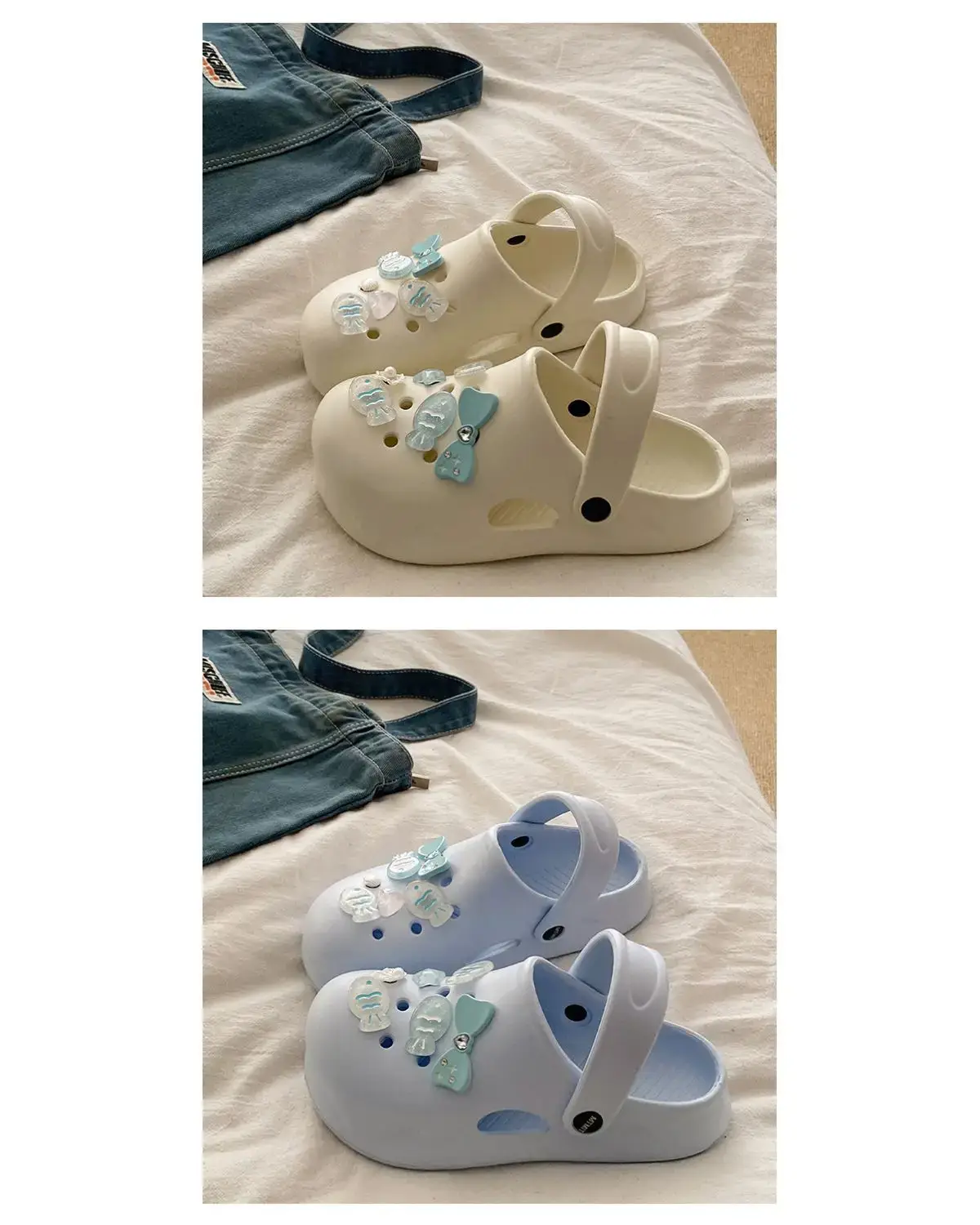 White Japanese Style Croc Shoes for Women — feature 25