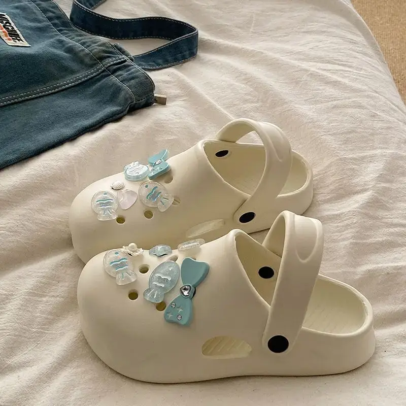 White Japanese Style Croc Shoes for Women — feature 28