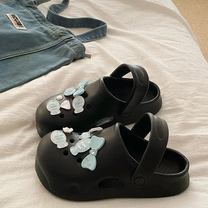 White Japanese Style Croc Shoes for Women — feature 30