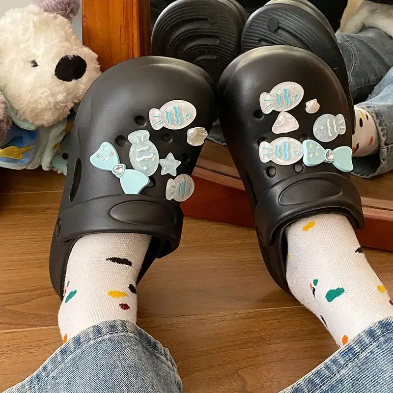 White Japanese Style Croc Shoes for Women — feature 31