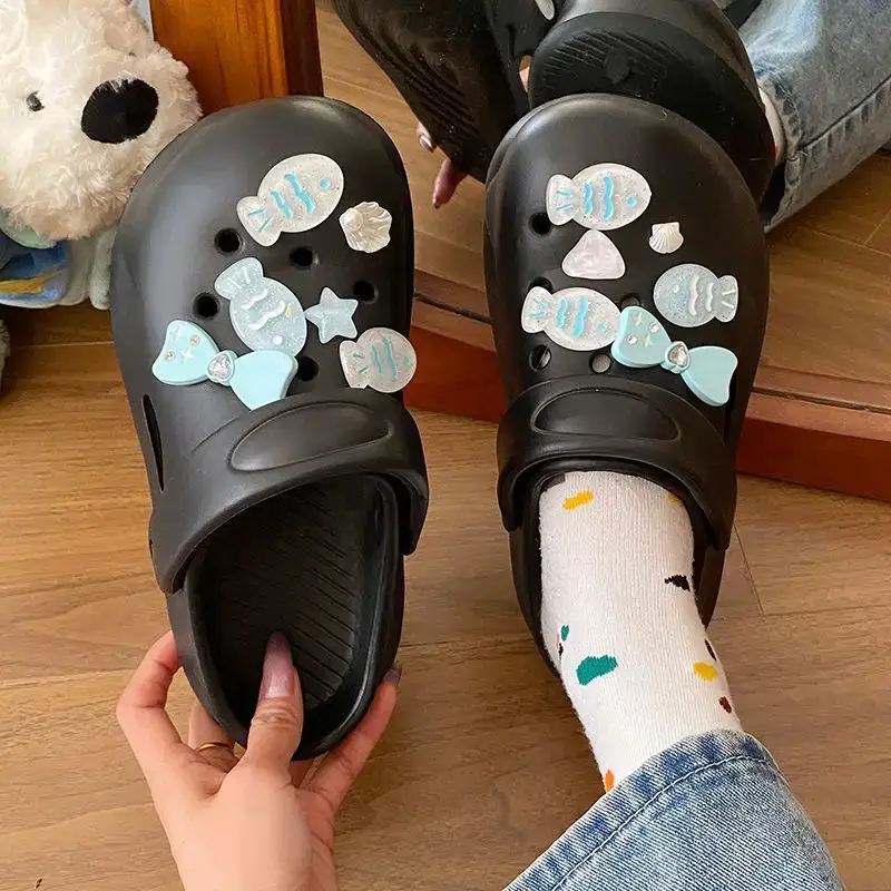 White Japanese Style Croc Shoes for Women — feature 32