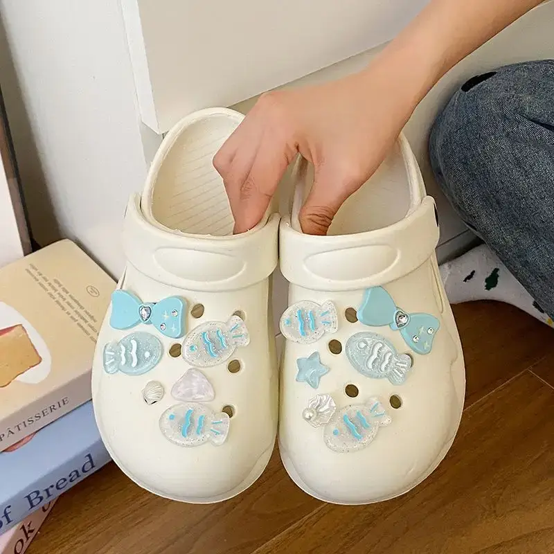 White Japanese Style Croc Shoes for Women — feature 35