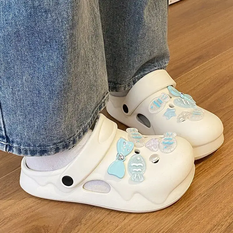 White Japanese Style Croc Shoes for Women — feature 38