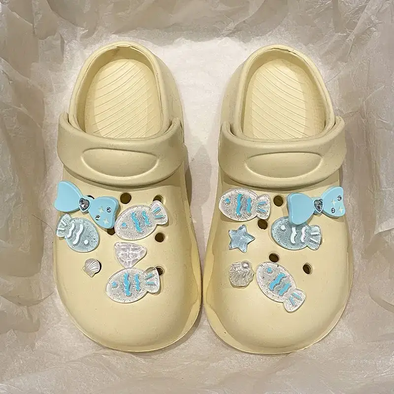White Japanese Style Croc Shoes for Women — feature 46