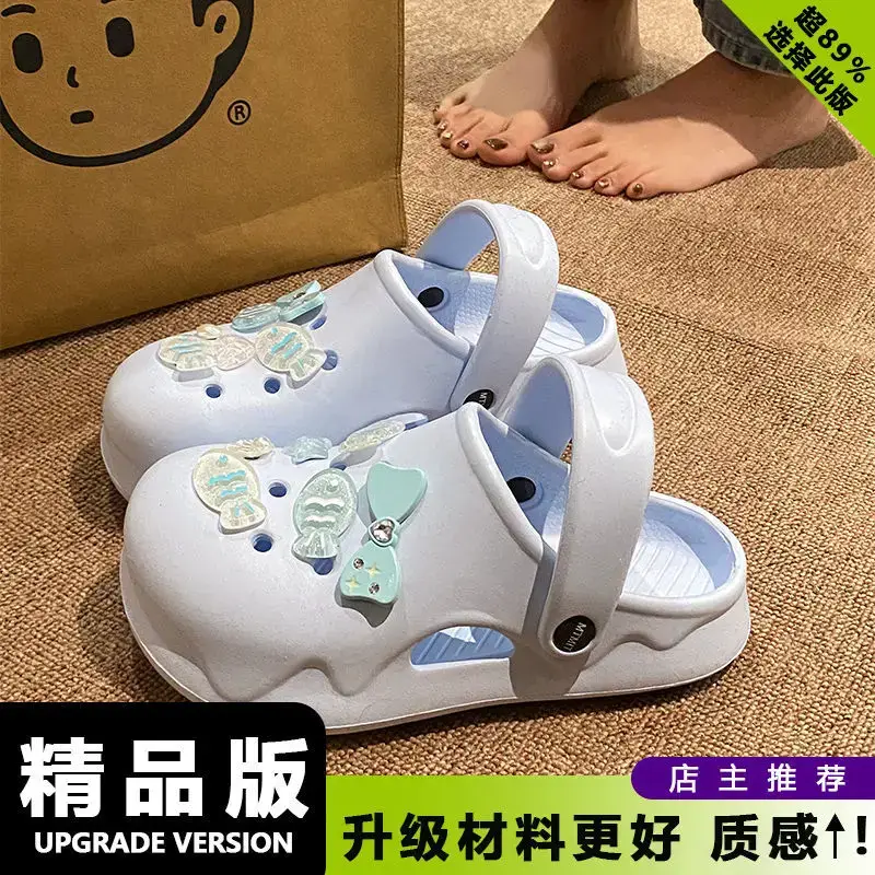 White Japanese Style Croc Shoes for Women