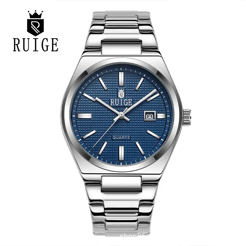Men's Stainless Steel Quartz Watch with Calendar & Luminous Dial - Image 5