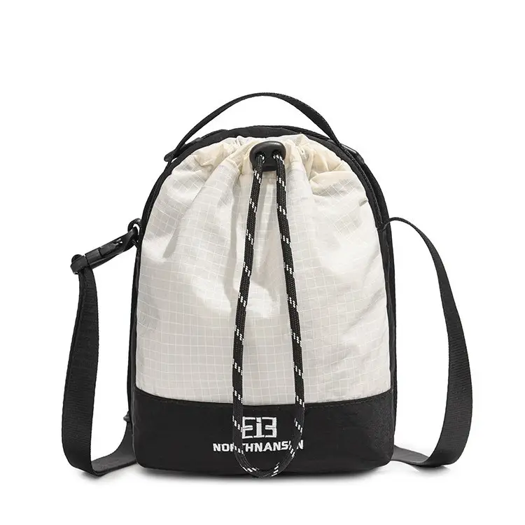 New Drawstring Shoulder Bag for Men Women Green Yellow - Image 9