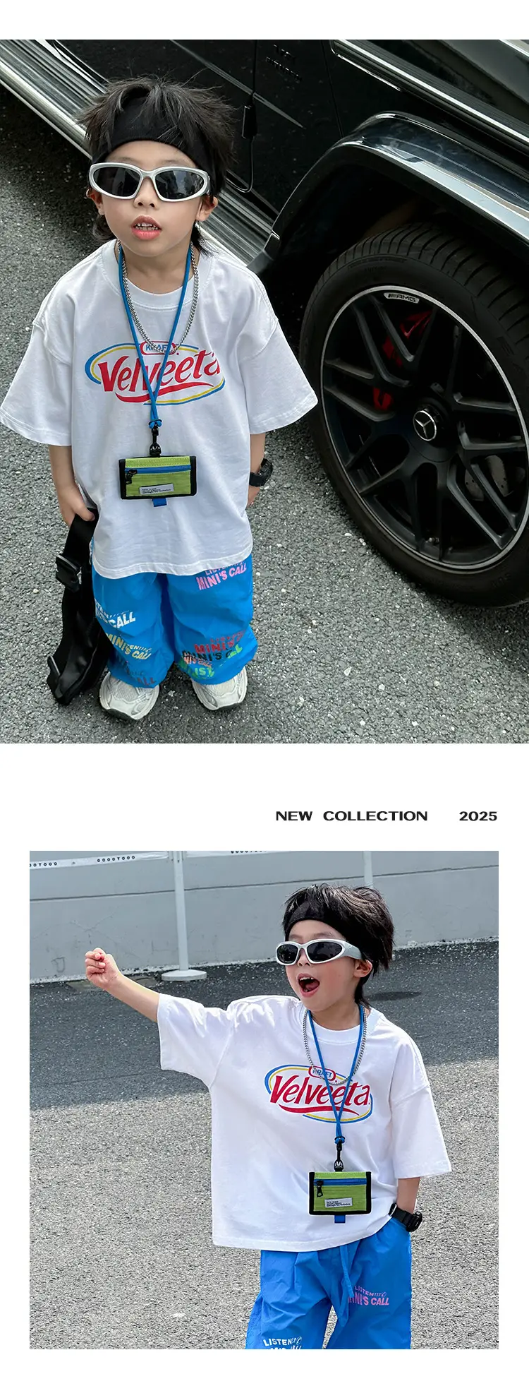 Kids Vodka T-shirt White Blue Summer Wear — feature 11