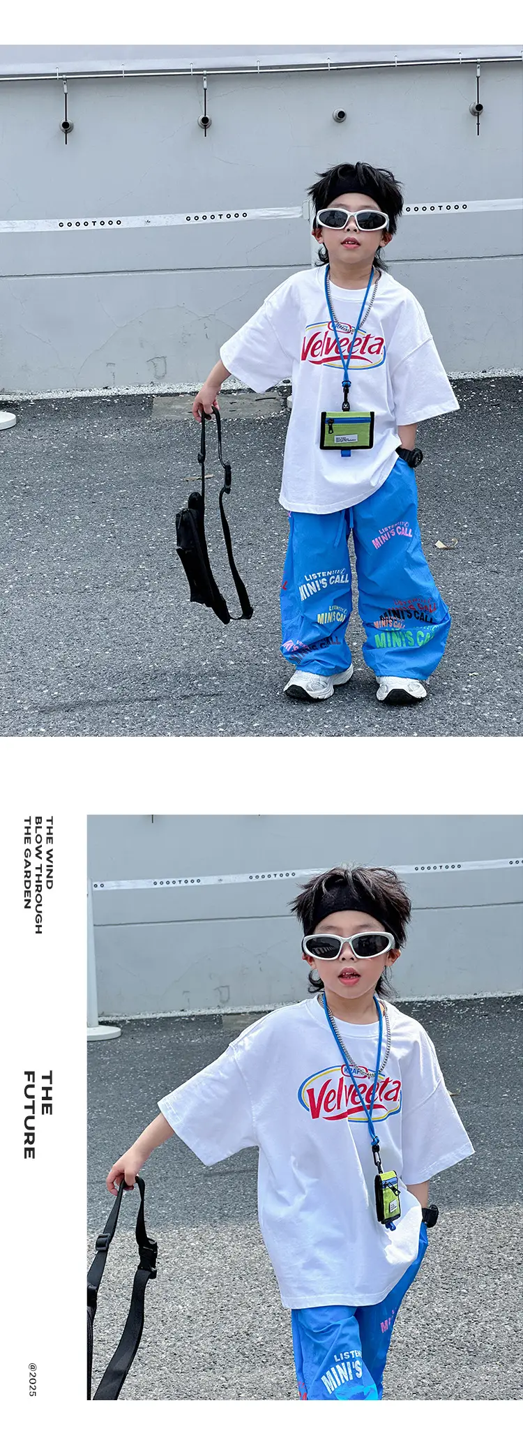 Kids Vodka T-shirt White Blue Summer Wear — feature 15