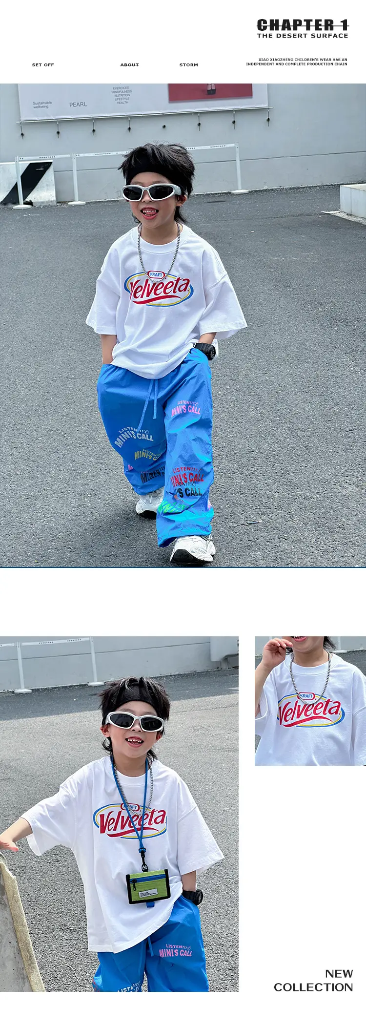 Kids Vodka T-shirt White Blue Summer Wear — feature 18