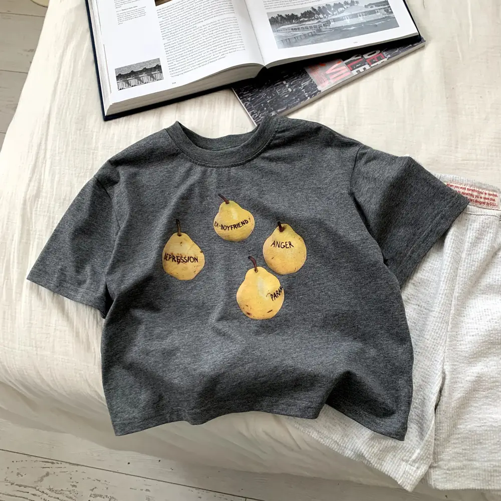 Boys T-Shirt Dark Gray Short Sleeve Korean Style 2025 - Image 5