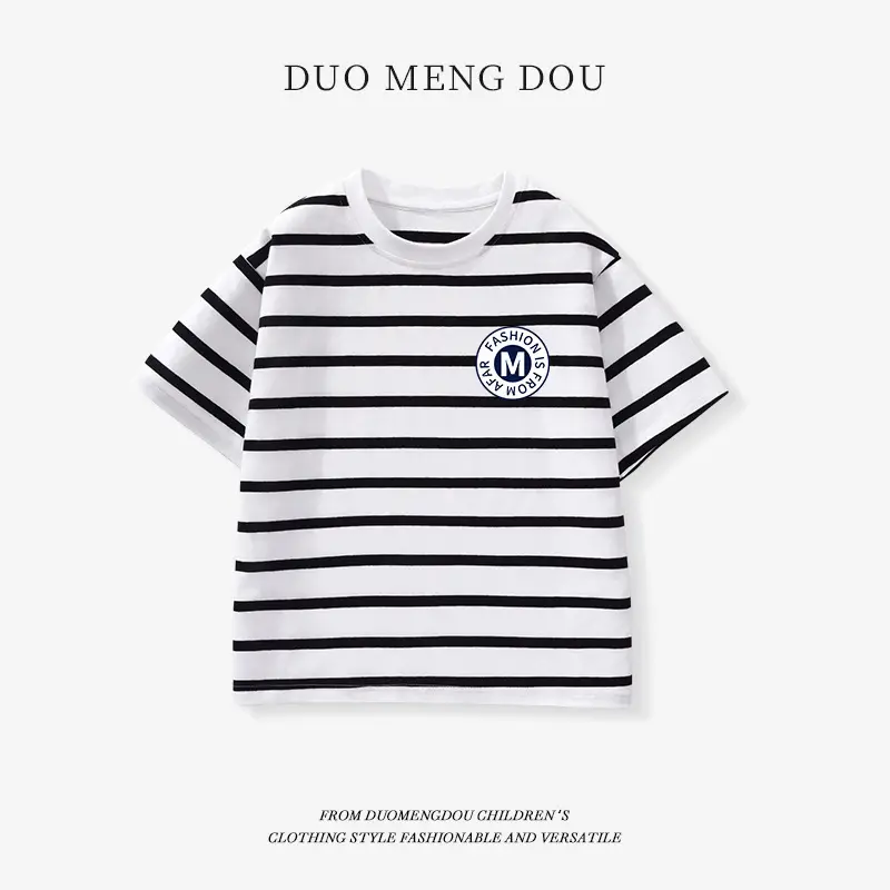 Duomengdou Boys Striped T-Shirt 2025 Summer - Image 2