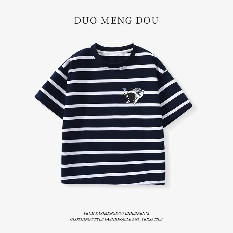 Duomengdou Boys Striped T-Shirt 2025 Summer - Image 7