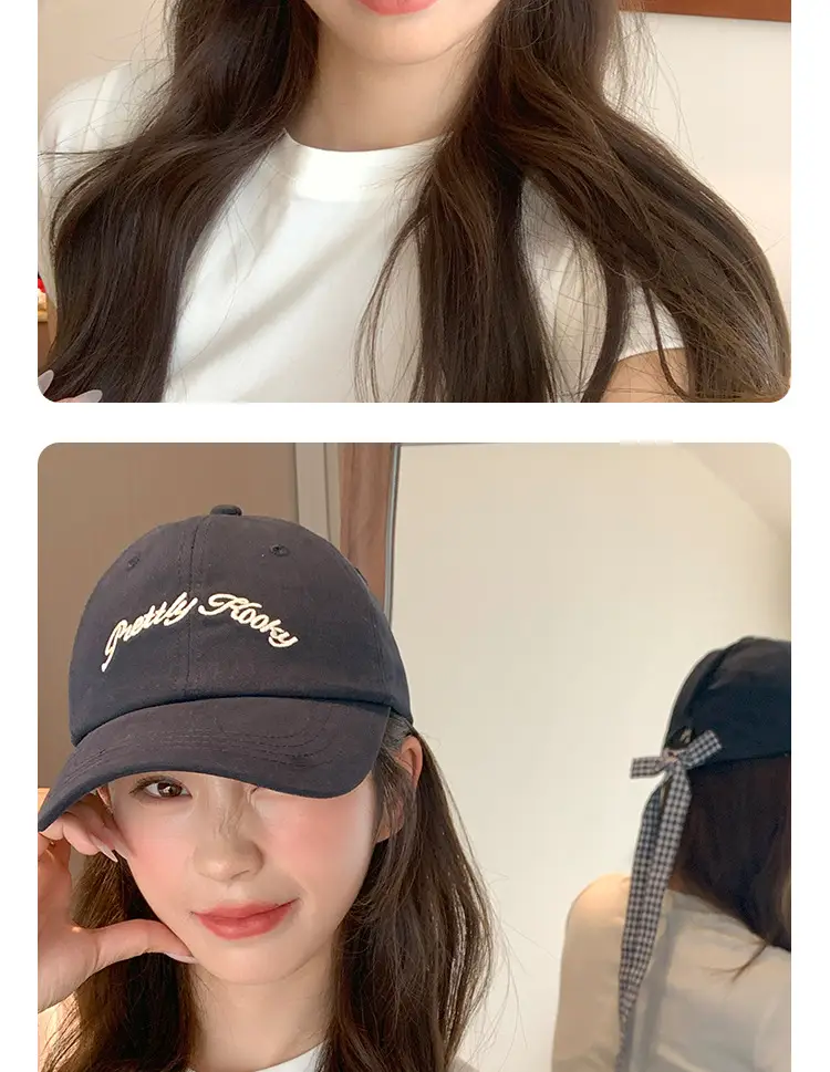 Women Korean Style Bow Tie Baseball Cap — feature 12