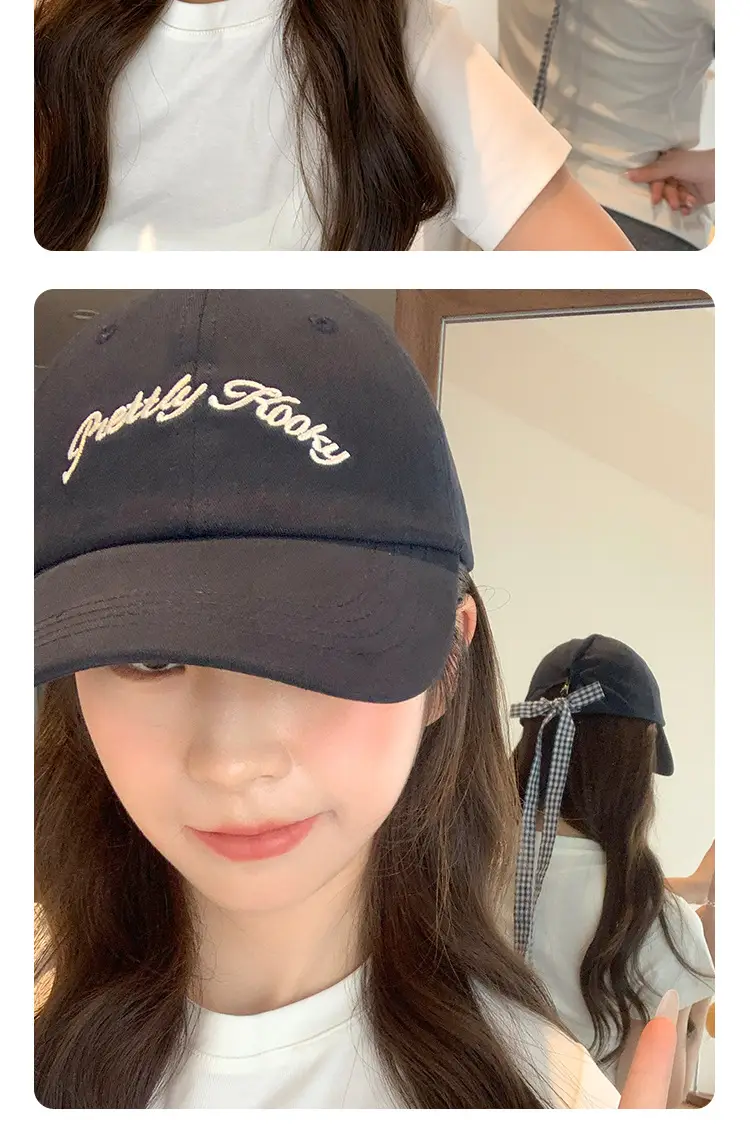 Women Korean Style Bow Tie Baseball Cap — feature 13