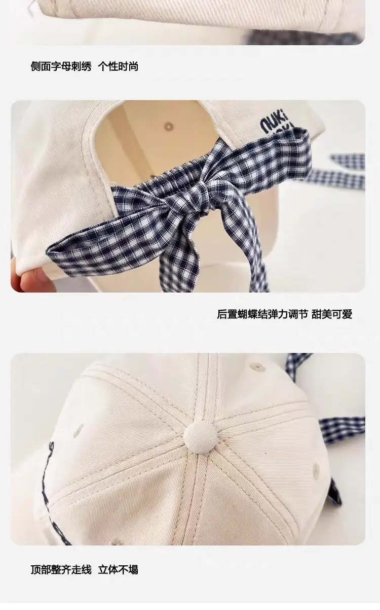 Women Korean Style Bow Tie Baseball Cap — feature 9