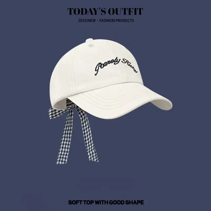 Women Korean Style Bow Tie Baseball Cap - Image 2
