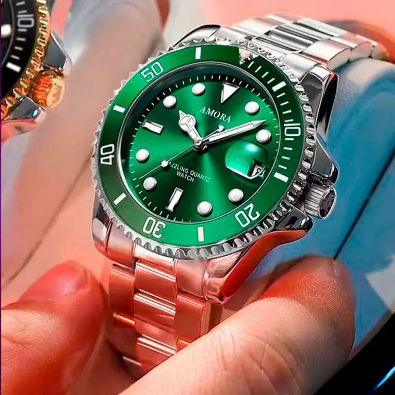 Men's Waterproof Luminous Quartz Watch with Stainless Steel Band - Image 11