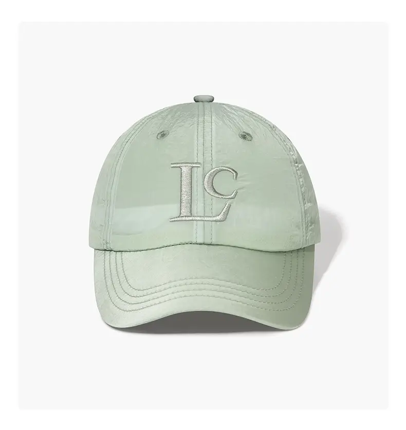 Light Green LC Embroidered Baseball Cap for Men Women