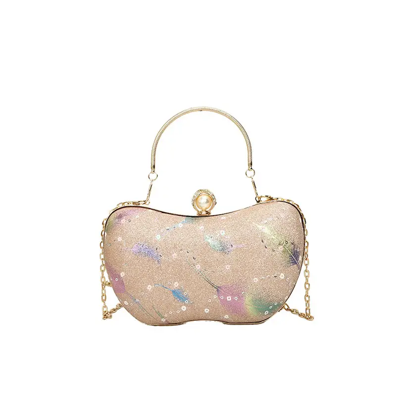 Red Feather Sequin Crossbody Bag for Women 2025 - Image 2