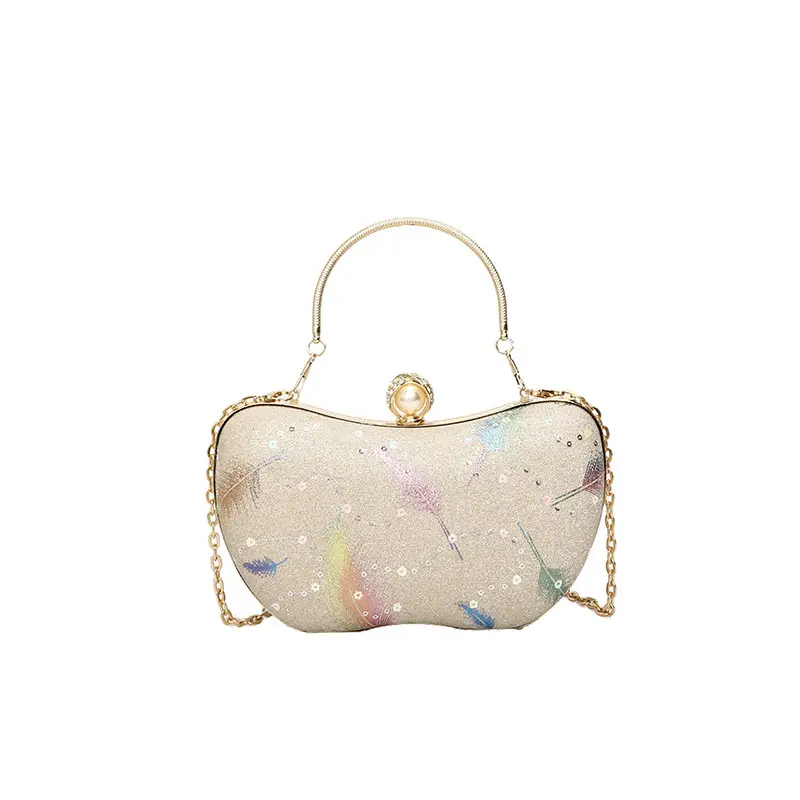 Red Feather Sequin Crossbody Bag for Women 2025 - Image 5