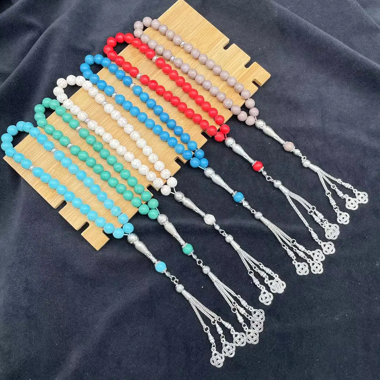 Turquoise Muslim Rosary Beads 10mm Tasbih Set - Image 4