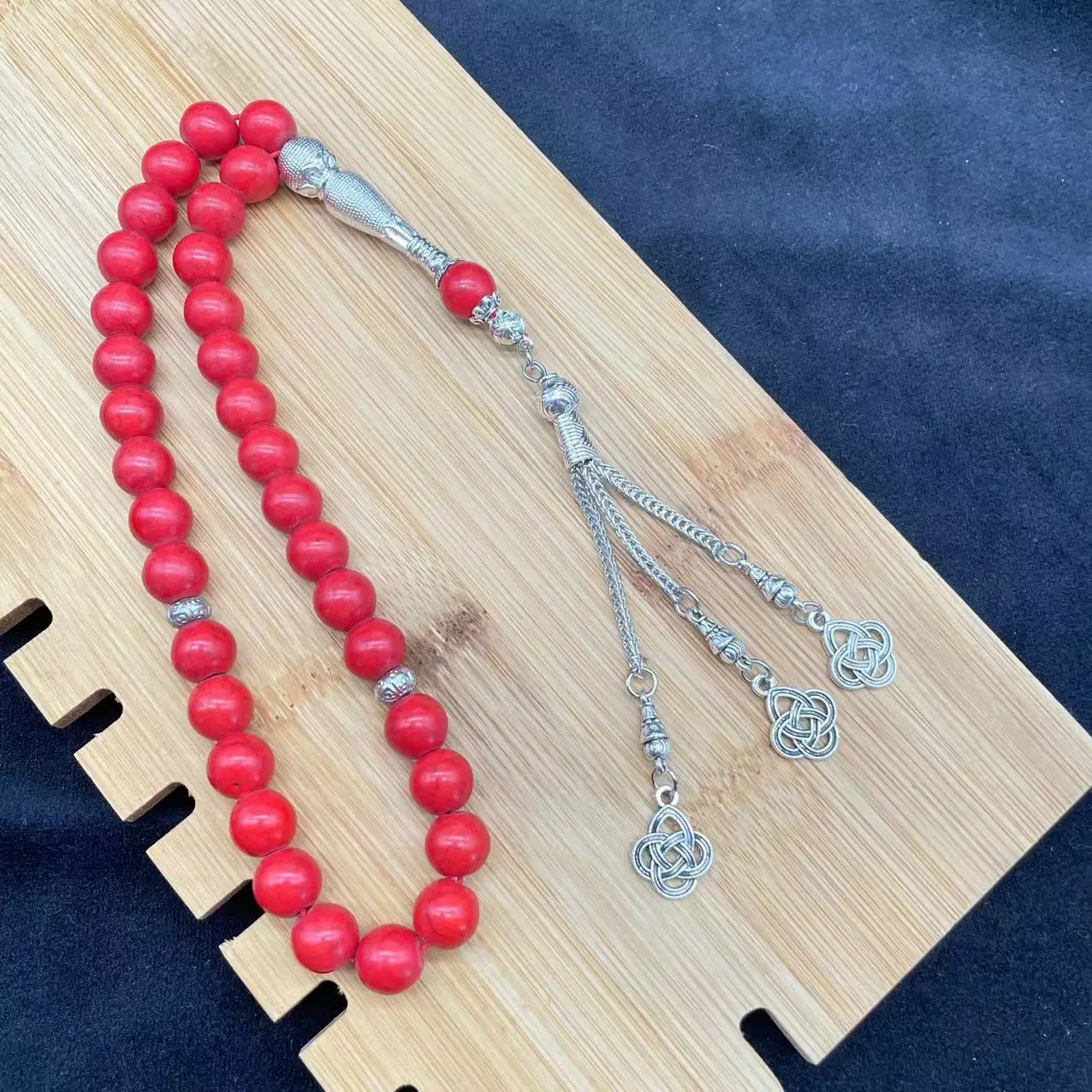 Turquoise Muslim Rosary Beads 10mm Tasbih Set - Image 6