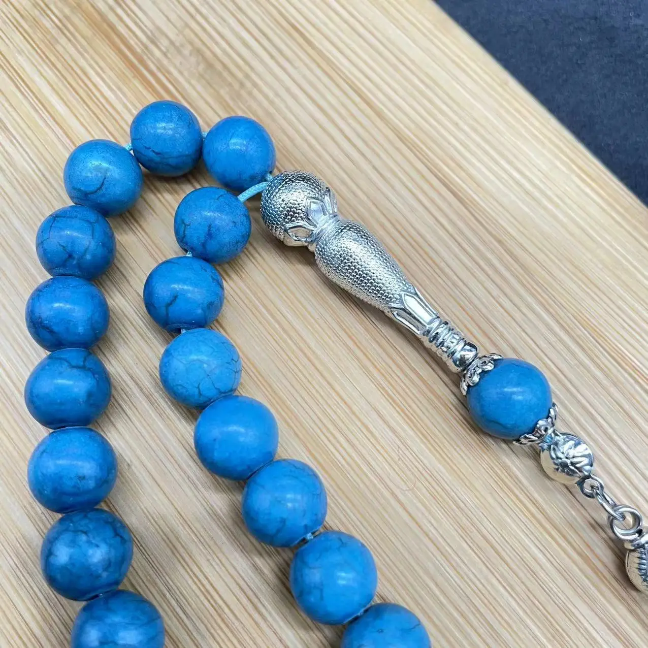 Turquoise Muslim Rosary Beads 10mm Tasbih Set — feature 15