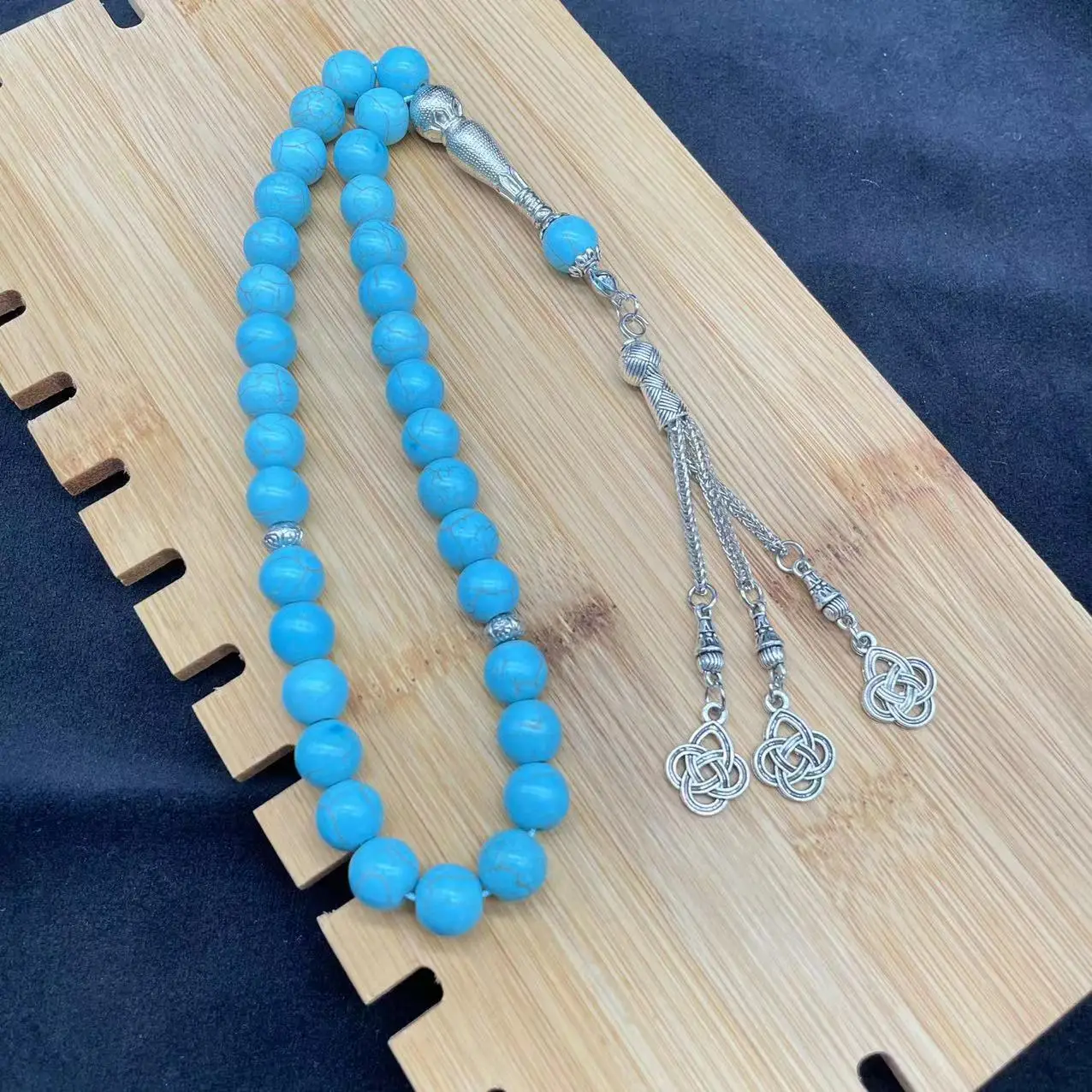 Turquoise Muslim Rosary Beads 10mm Tasbih Set — feature 6