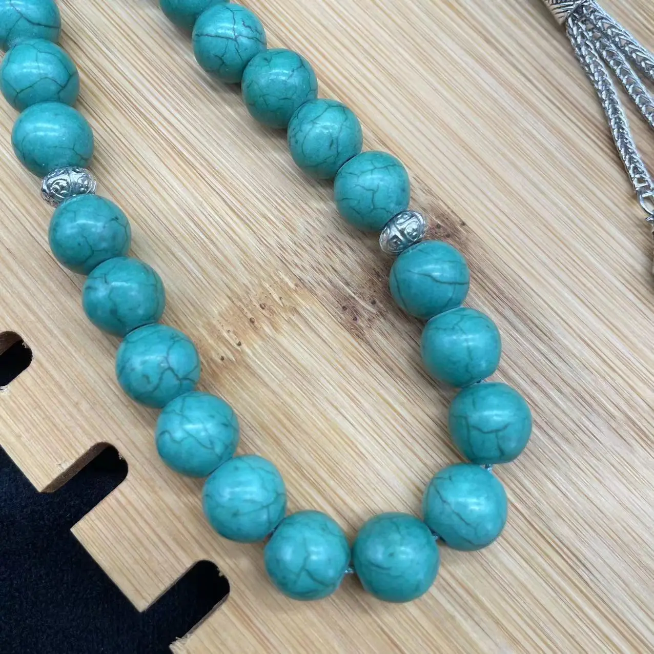 Turquoise Muslim Rosary Beads 10mm Tasbih Set — feature 8