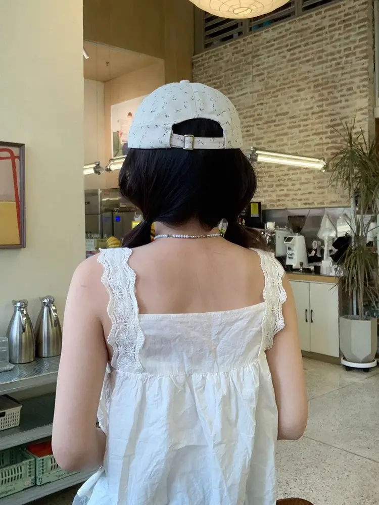 Women Soft Top Floral Baseball Cap with Embroidered Letters — feature 9