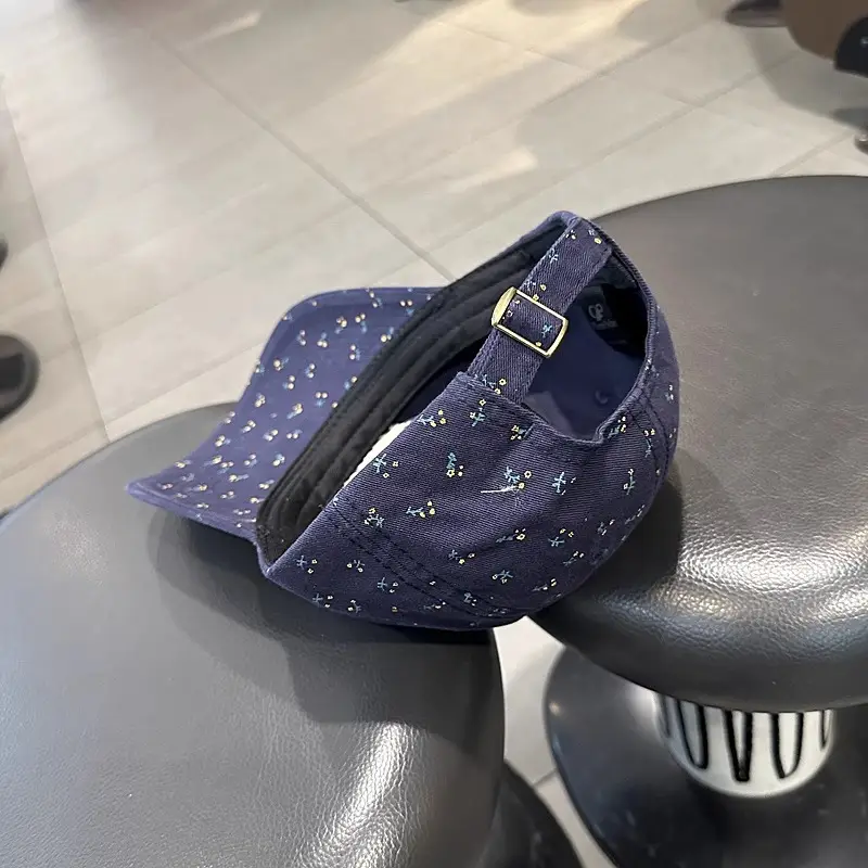 Women Floral Embroidered Duckbill Cap Pink Spring Summer — feature 10